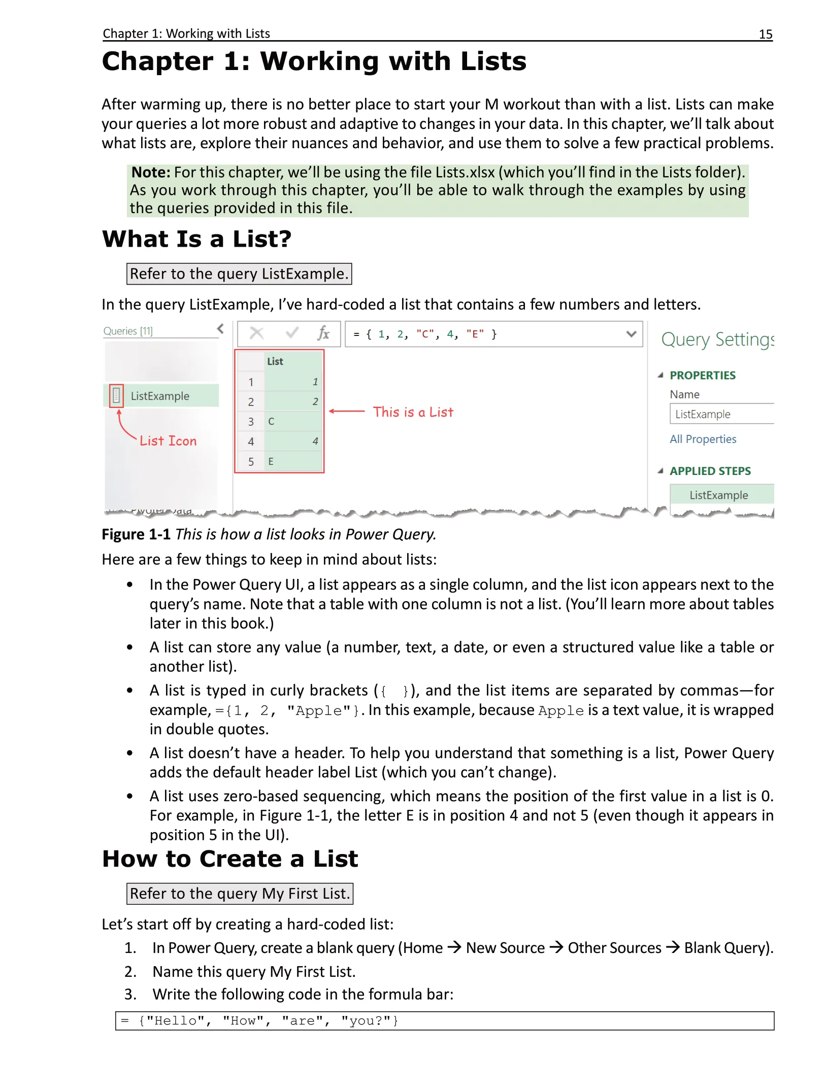 Chapter 1: Working with Lists