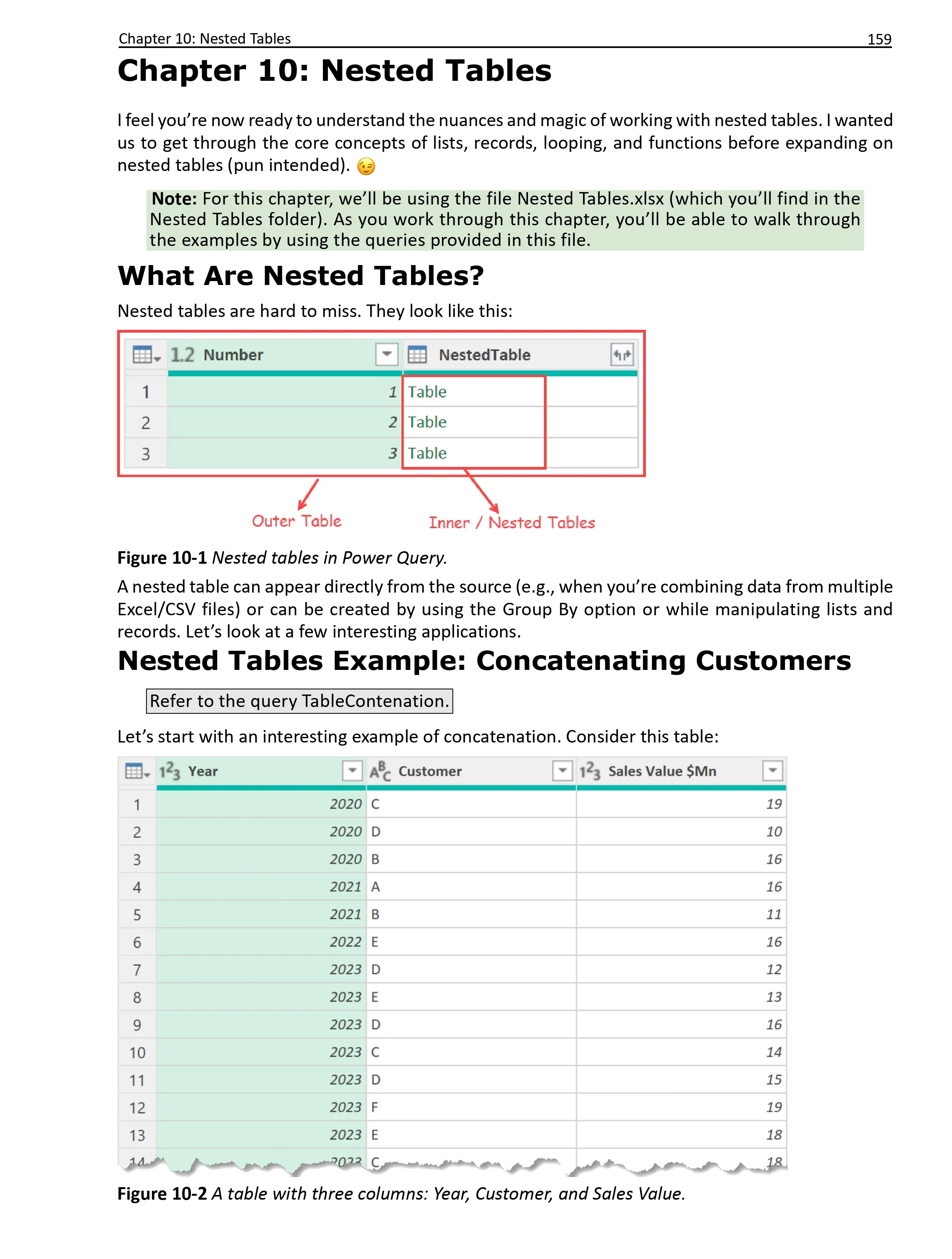 Chapter 10: Nested Tables
